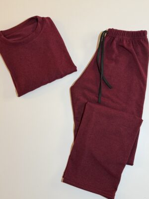 PIJAMA LANILLA BORDO
