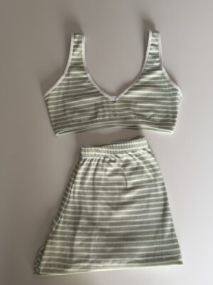PIJAMA TOP/SHORT VERDE